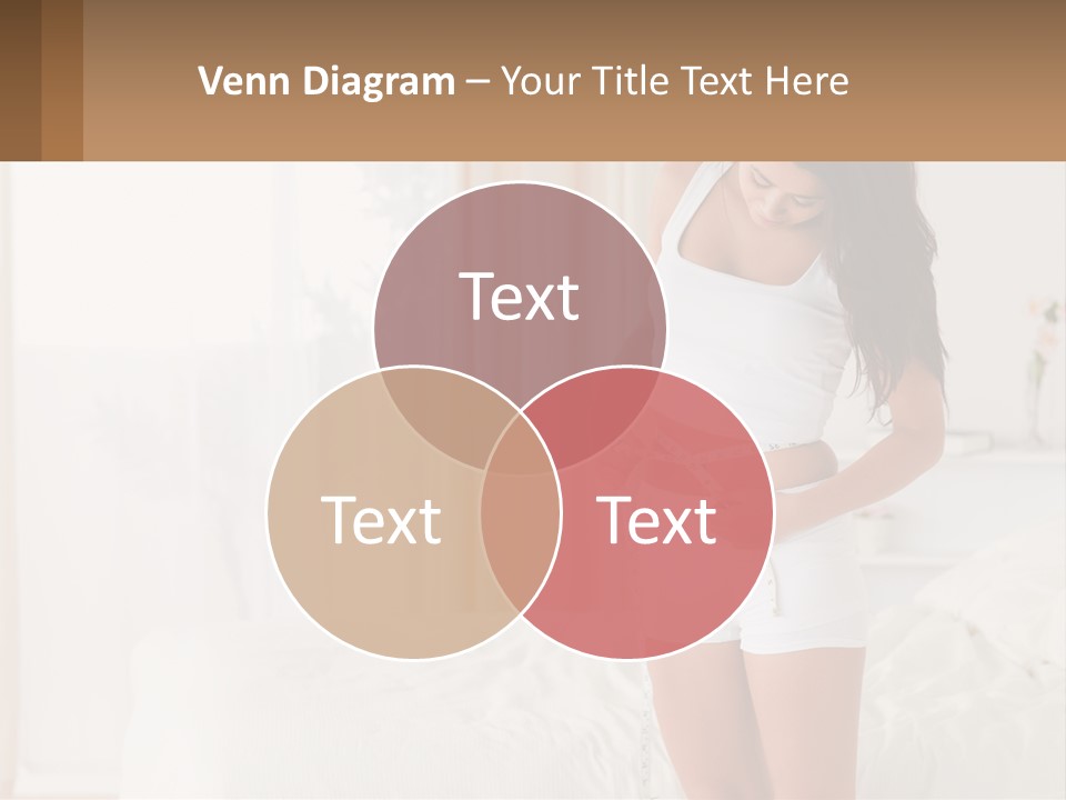 A Woman Measuring Her Waist With A Measuring Tape PowerPoint Template