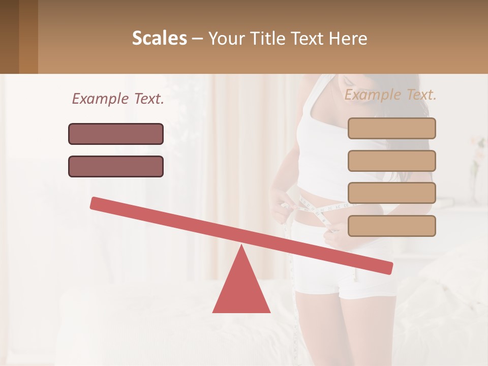 A Woman Measuring Her Waist With A Measuring Tape PowerPoint Template