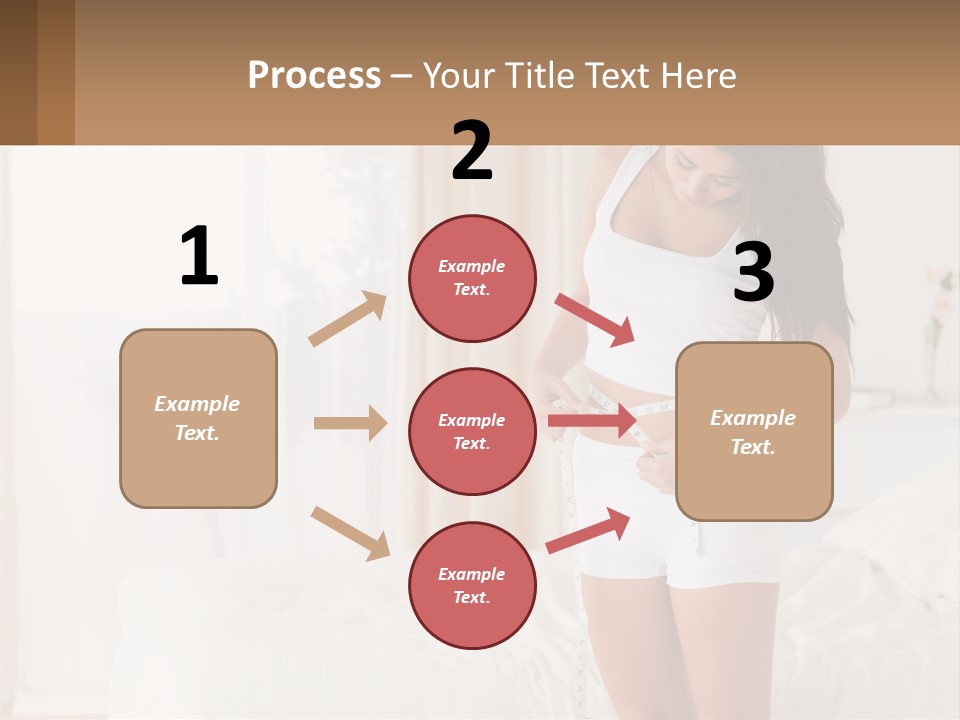 A Woman Measuring Her Waist With A Measuring Tape PowerPoint Template