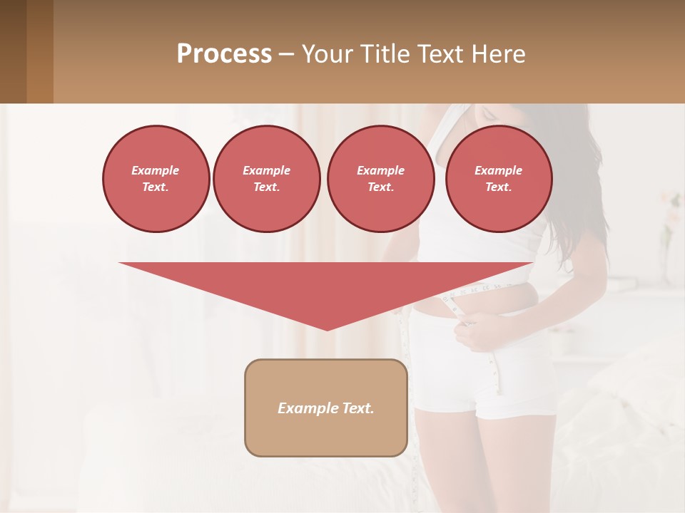 A Woman Measuring Her Waist With A Measuring Tape PowerPoint Template