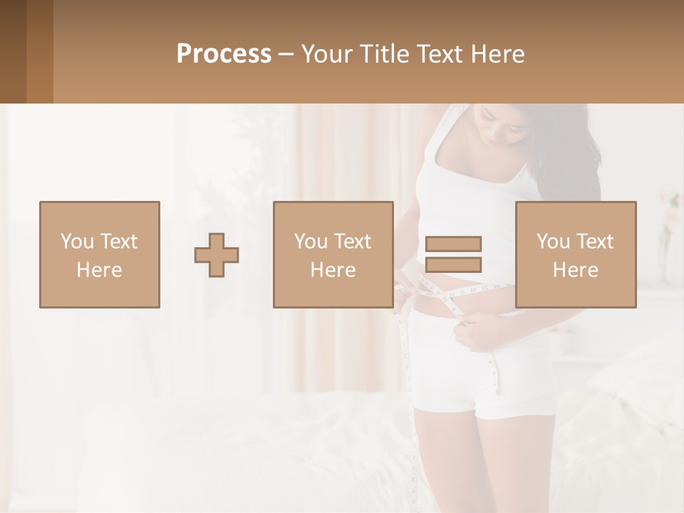 A Woman Measuring Her Waist With A Measuring Tape PowerPoint Template