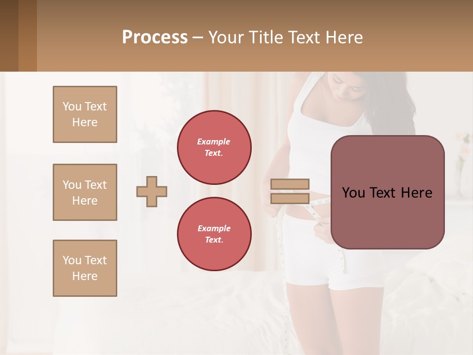 A Woman Measuring Her Waist With A Measuring Tape PowerPoint Template