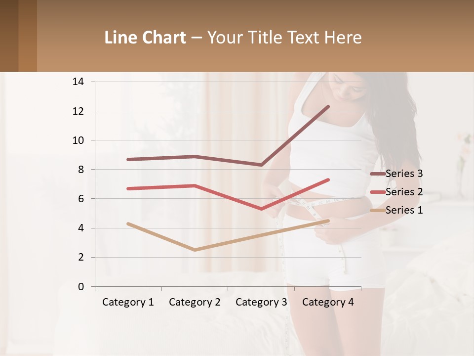 A Woman Measuring Her Waist With A Measuring Tape PowerPoint Template