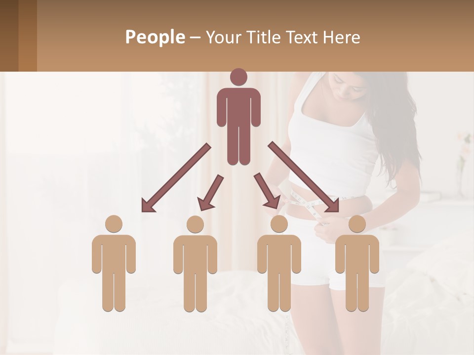 A Woman Measuring Her Waist With A Measuring Tape PowerPoint Template