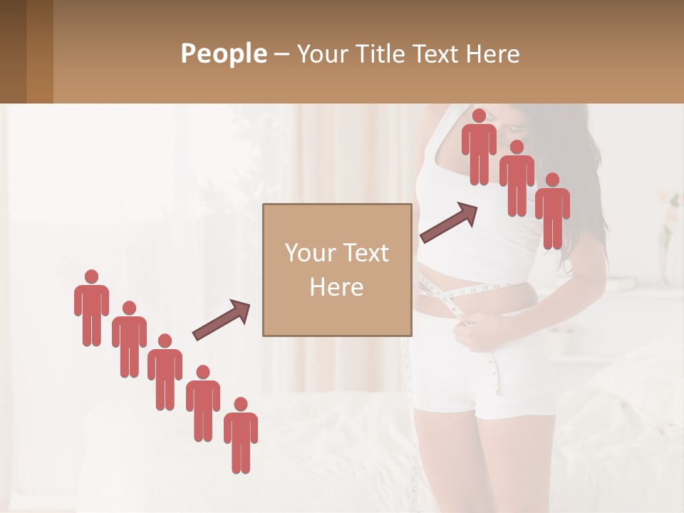 A Woman Measuring Her Waist With A Measuring Tape PowerPoint Template