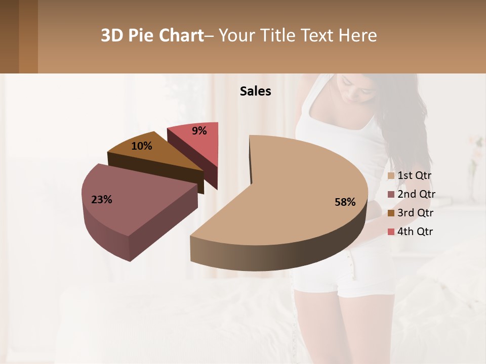 A Woman Measuring Her Waist With A Measuring Tape PowerPoint Template