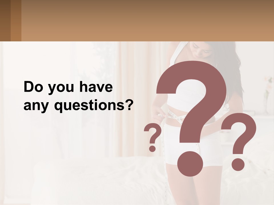 A Woman Measuring Her Waist With A Measuring Tape PowerPoint Template