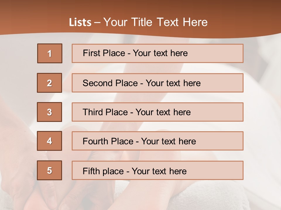 A Person Getting A Foot Massage On A Bed PowerPoint Template