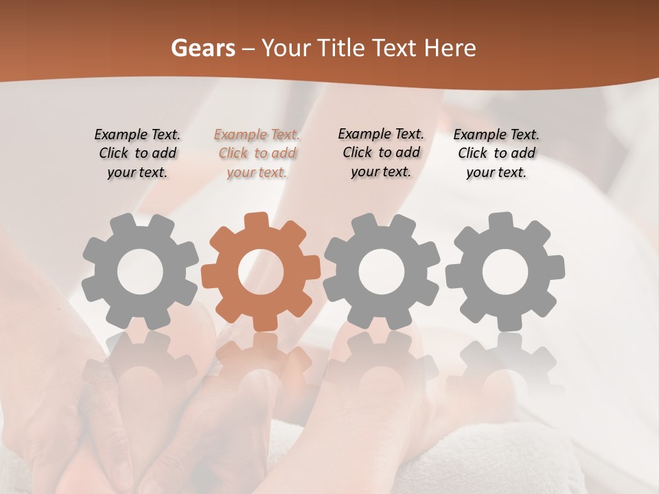 A Person Getting A Foot Massage On A Bed PowerPoint Template