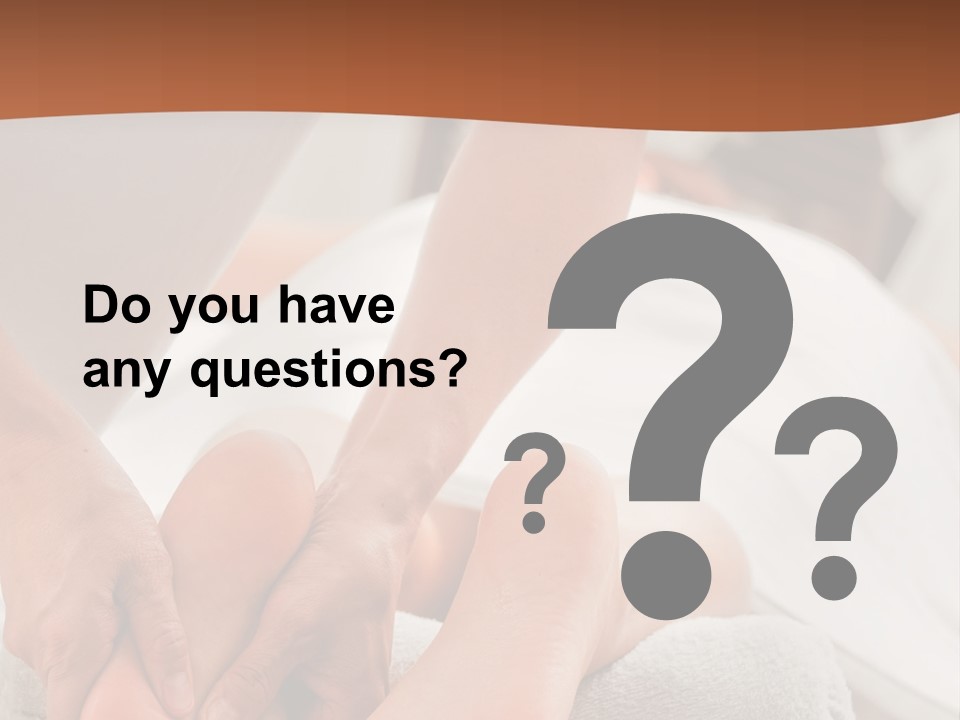 A Person Getting A Foot Massage On A Bed PowerPoint Template