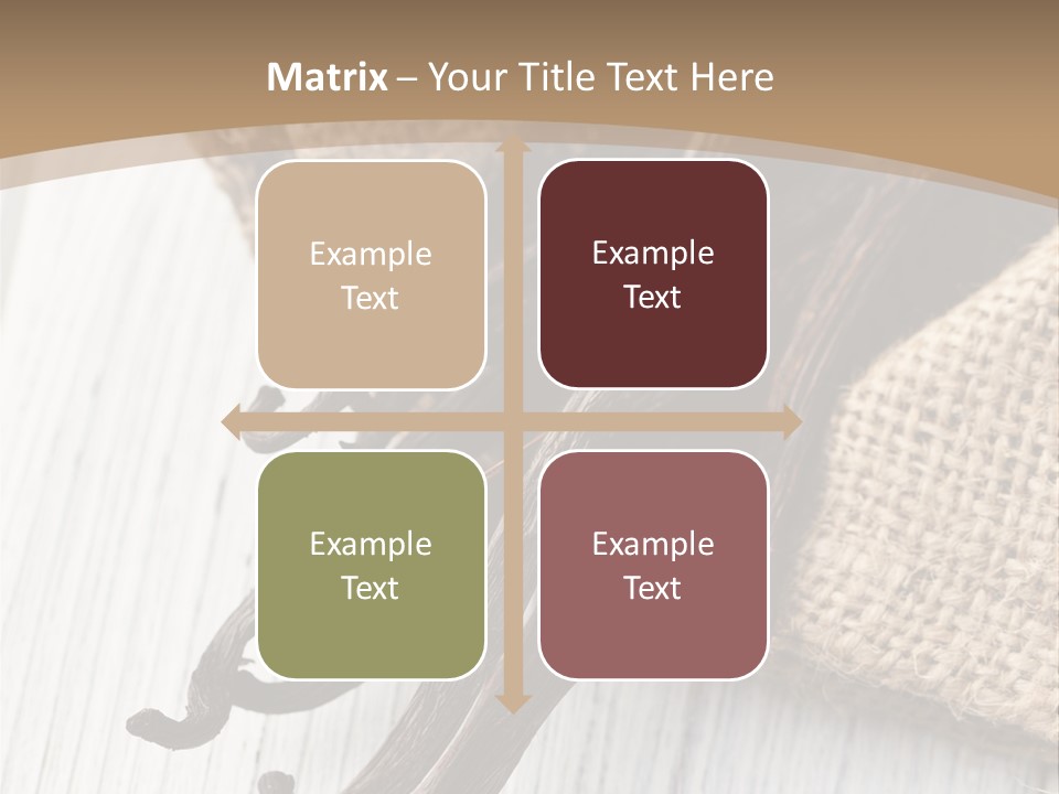 A Bag Of Vanilla Beans On A White Table PowerPoint Template