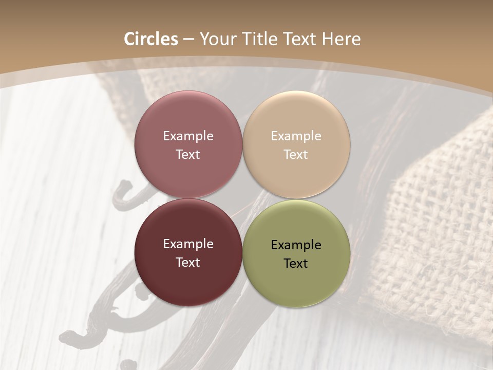 A Bag Of Vanilla Beans On A White Table PowerPoint Template