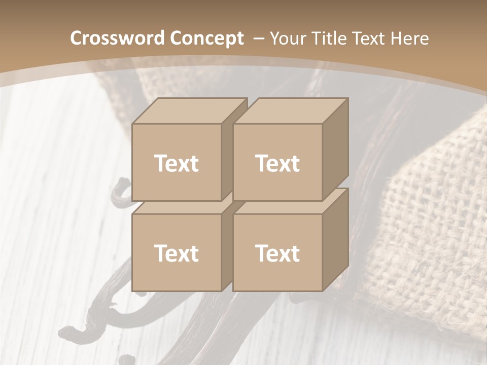 A Bag Of Vanilla Beans On A White Table PowerPoint Template