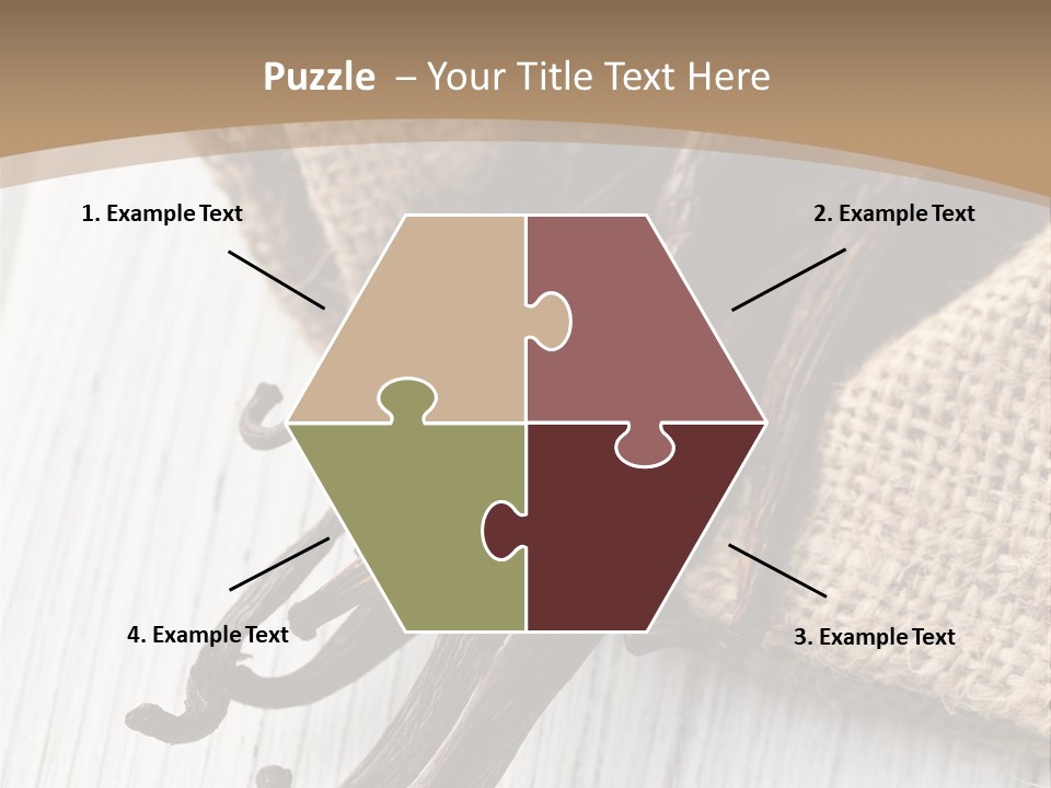 A Bag Of Vanilla Beans On A White Table PowerPoint Template