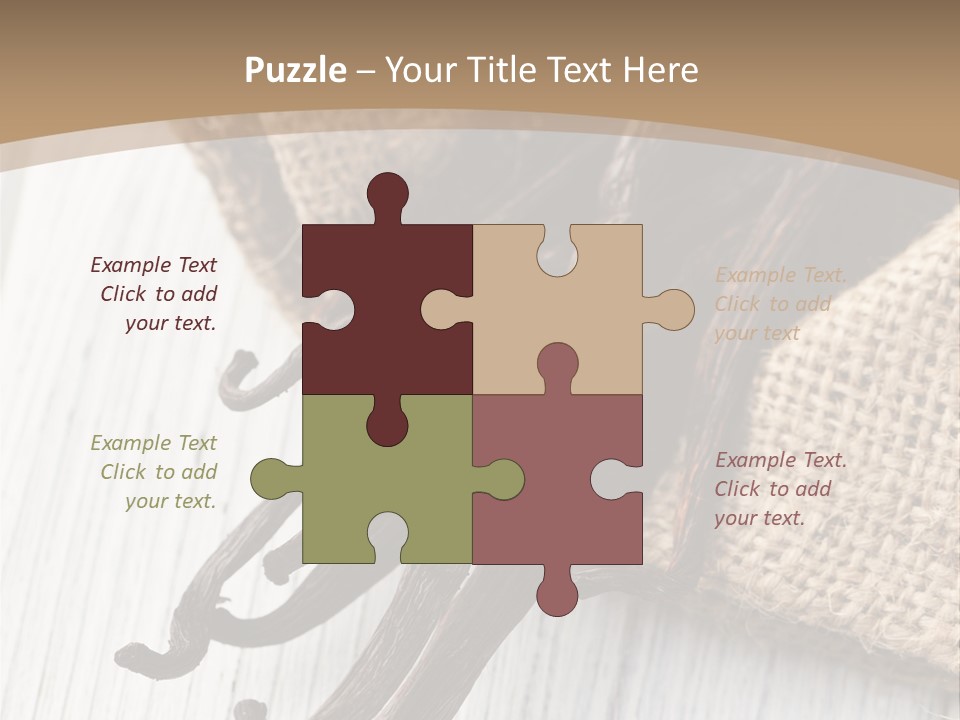 A Bag Of Vanilla Beans On A White Table PowerPoint Template