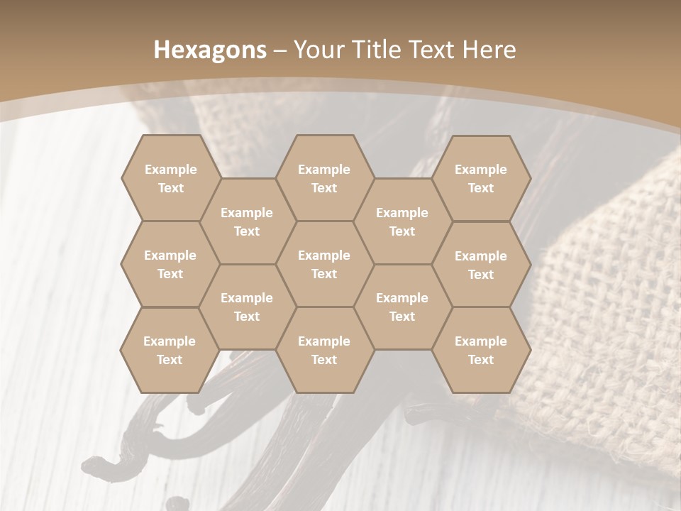 A Bag Of Vanilla Beans On A White Table PowerPoint Template