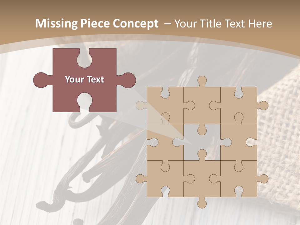 A Bag Of Vanilla Beans On A White Table PowerPoint Template