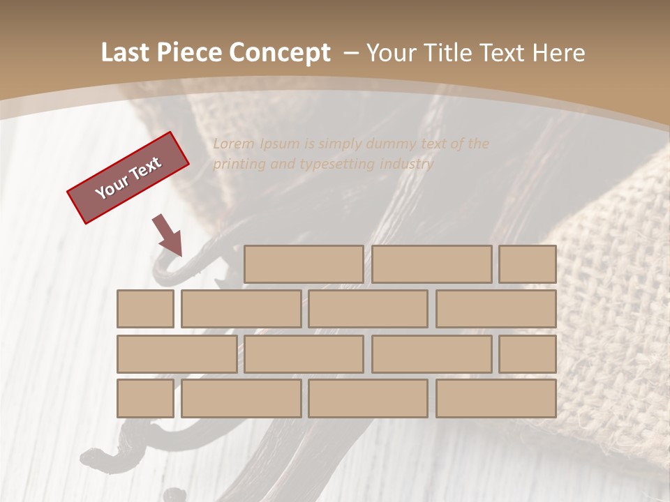 A Bag Of Vanilla Beans On A White Table PowerPoint Template