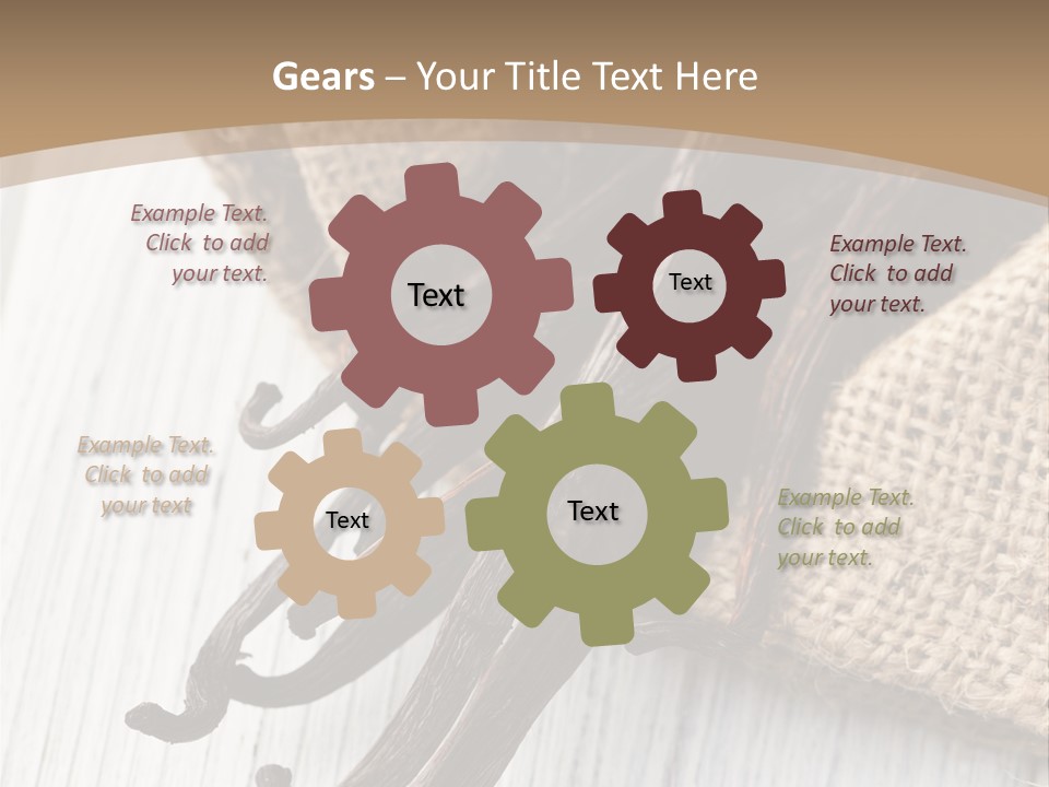 A Bag Of Vanilla Beans On A White Table PowerPoint Template