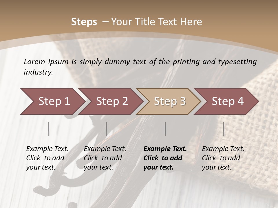 A Bag Of Vanilla Beans On A White Table PowerPoint Template