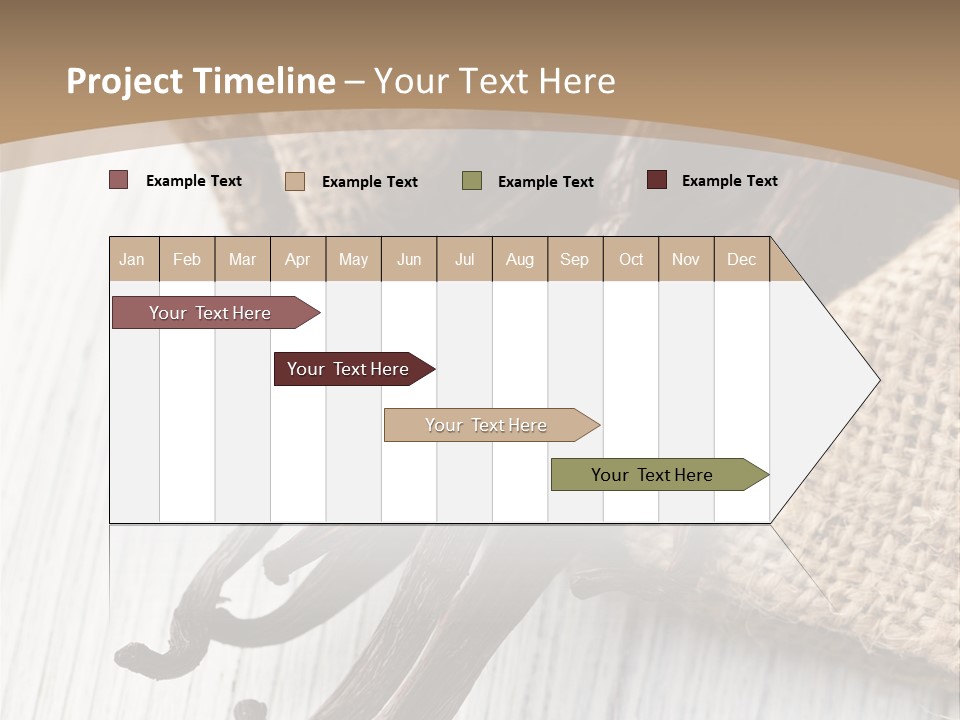 A Bag Of Vanilla Beans On A White Table PowerPoint Template