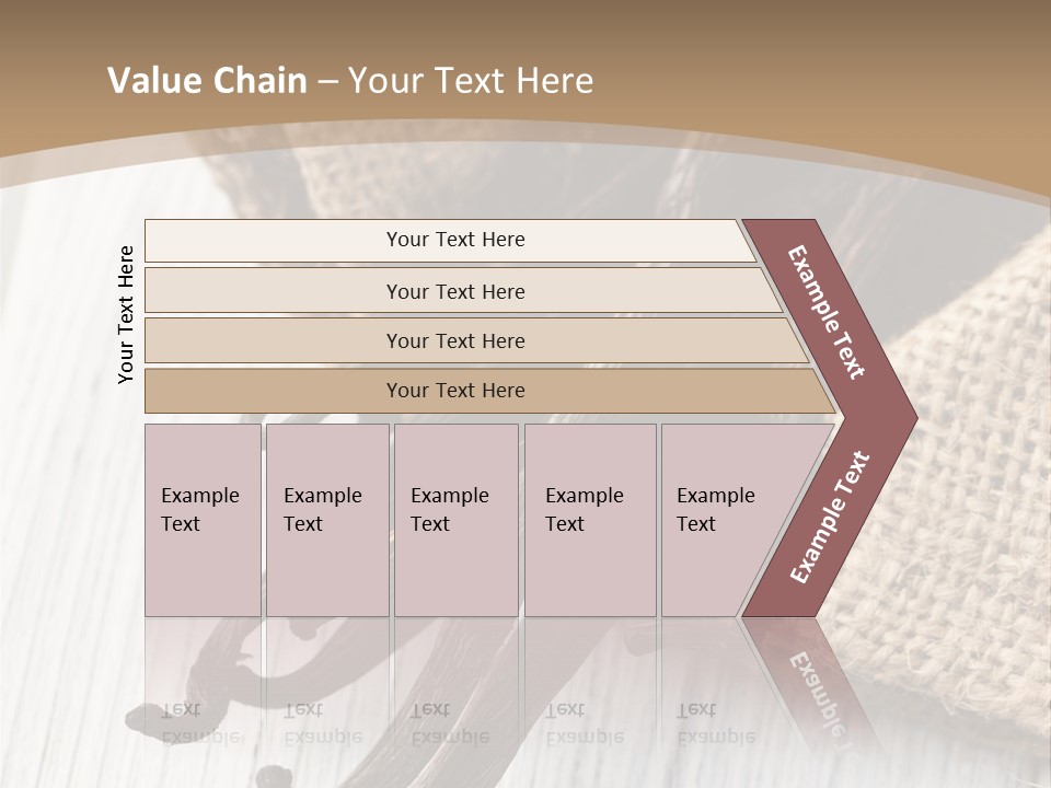 A Bag Of Vanilla Beans On A White Table PowerPoint Template