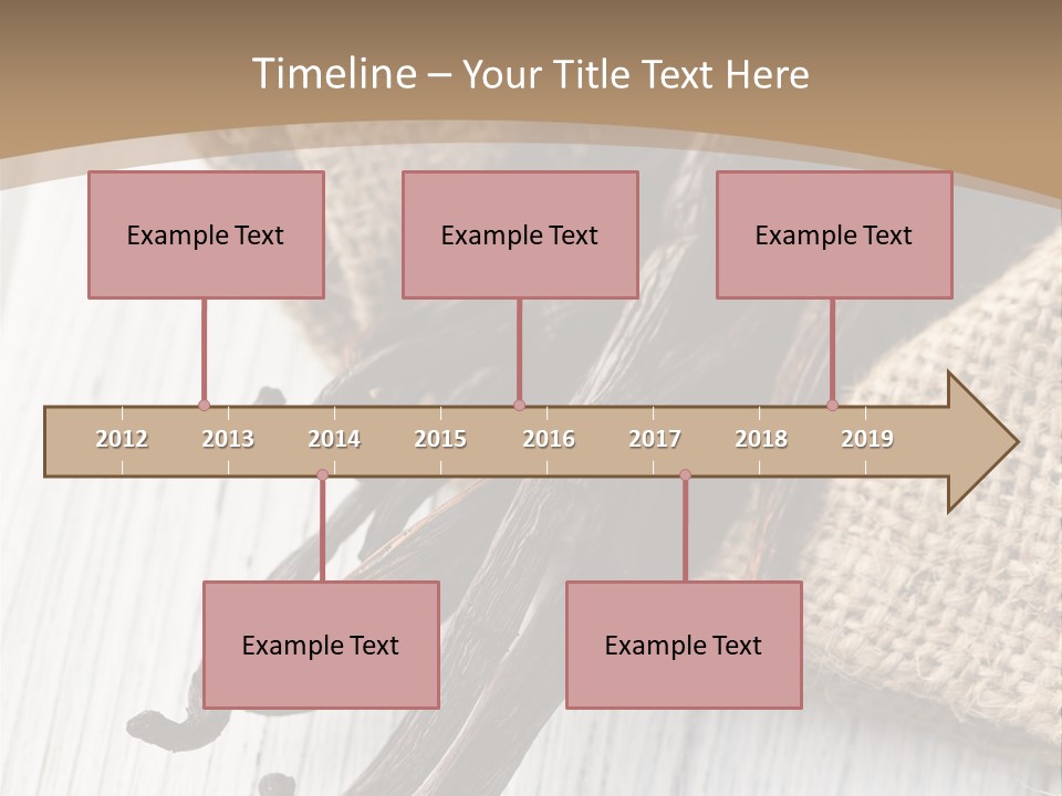 A Bag Of Vanilla Beans On A White Table PowerPoint Template