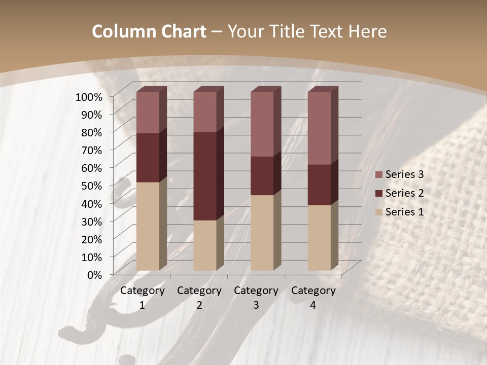 A Bag Of Vanilla Beans On A White Table PowerPoint Template