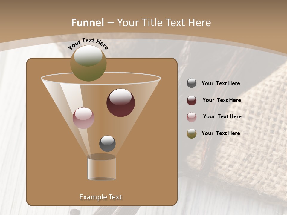 A Bag Of Vanilla Beans On A White Table PowerPoint Template