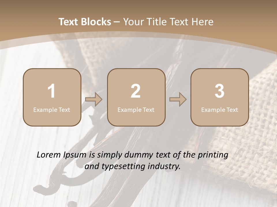 A Bag Of Vanilla Beans On A White Table PowerPoint Template