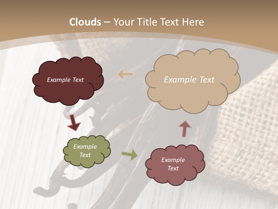 A Bag Of Vanilla Beans On A White Table PowerPoint Template