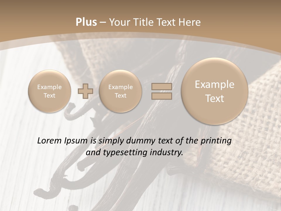 A Bag Of Vanilla Beans On A White Table PowerPoint Template