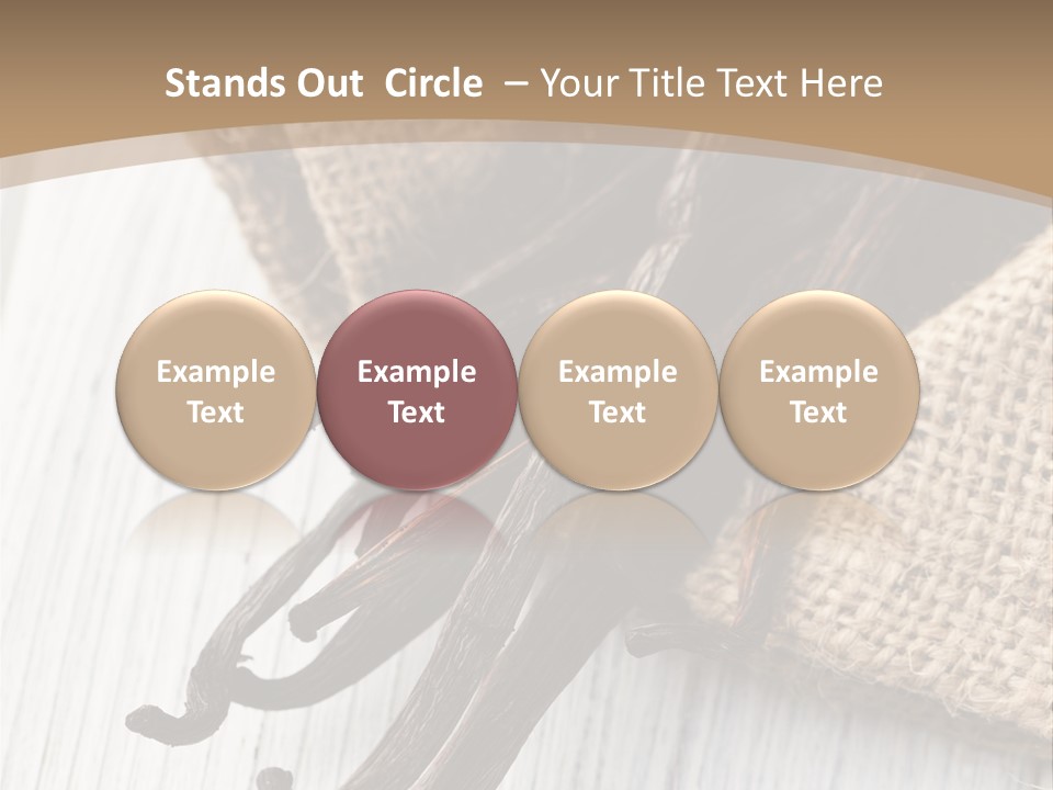 A Bag Of Vanilla Beans On A White Table PowerPoint Template