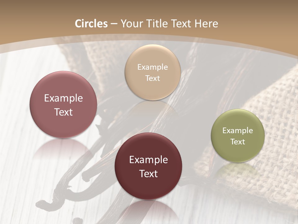 A Bag Of Vanilla Beans On A White Table PowerPoint Template