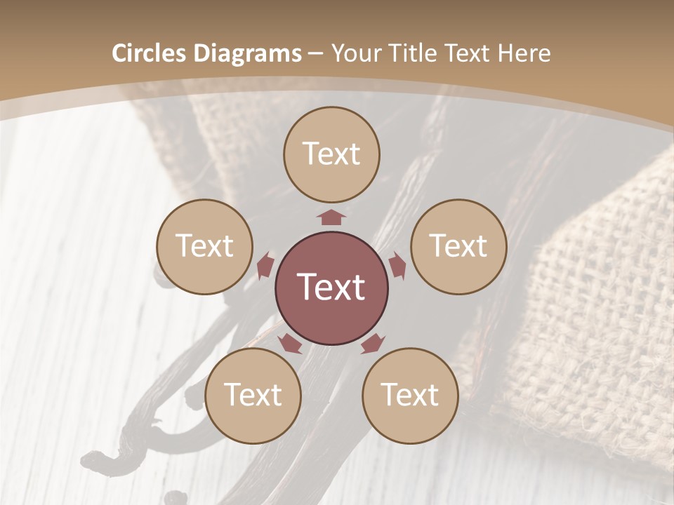 A Bag Of Vanilla Beans On A White Table PowerPoint Template