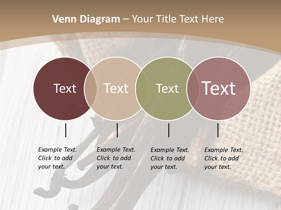 A Bag Of Vanilla Beans On A White Table PowerPoint Template