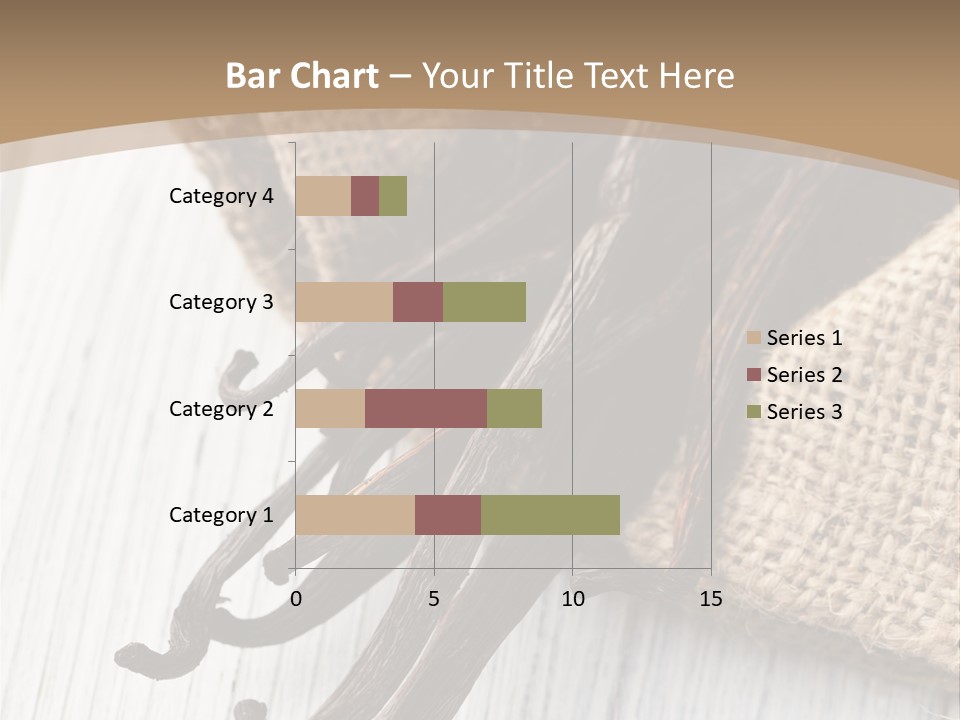 A Bag Of Vanilla Beans On A White Table PowerPoint Template