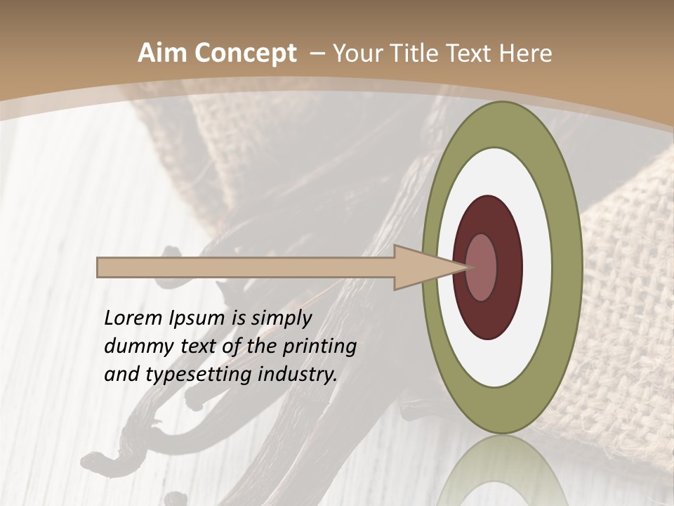 A Bag Of Vanilla Beans On A White Table PowerPoint Template