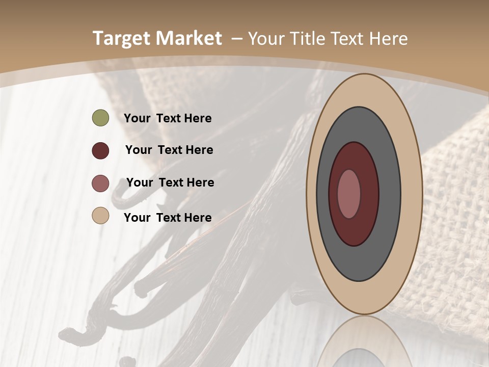 A Bag Of Vanilla Beans On A White Table PowerPoint Template
