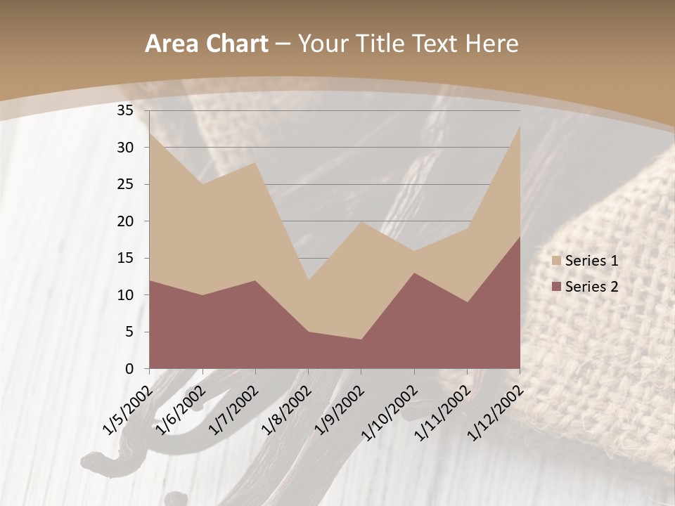 A Bag Of Vanilla Beans On A White Table PowerPoint Template