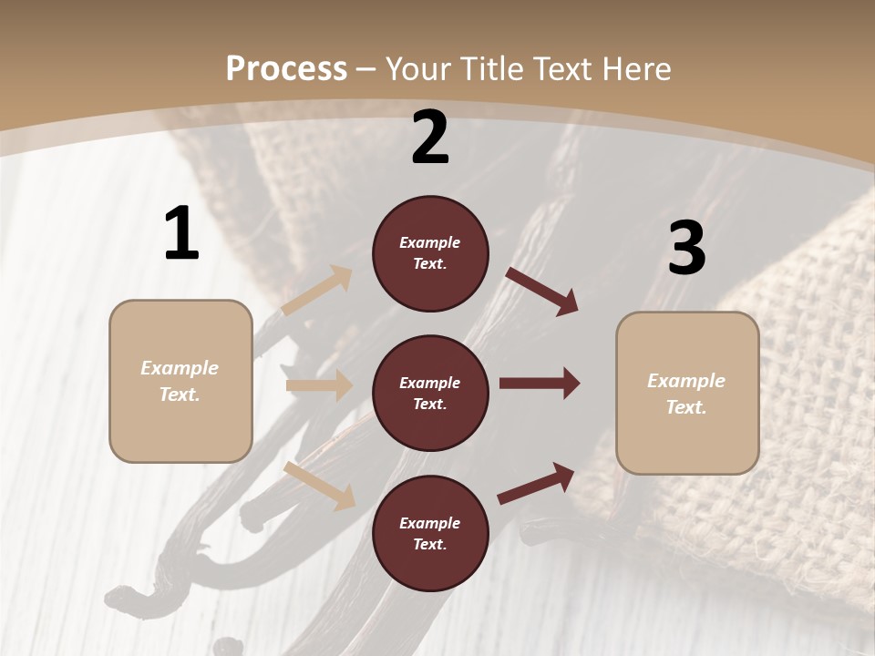 A Bag Of Vanilla Beans On A White Table PowerPoint Template