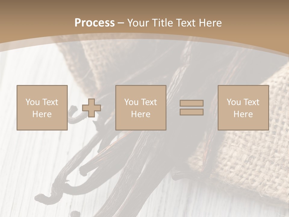 A Bag Of Vanilla Beans On A White Table PowerPoint Template