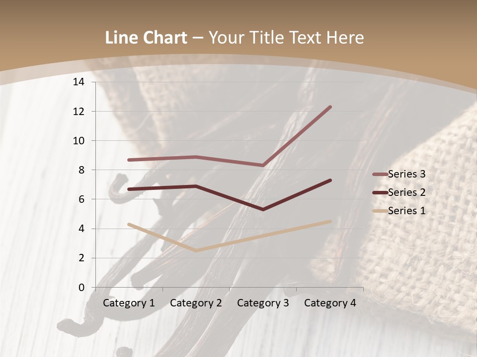 A Bag Of Vanilla Beans On A White Table PowerPoint Template