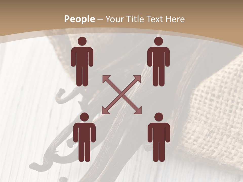 A Bag Of Vanilla Beans On A White Table PowerPoint Template