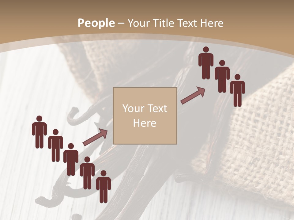A Bag Of Vanilla Beans On A White Table PowerPoint Template
