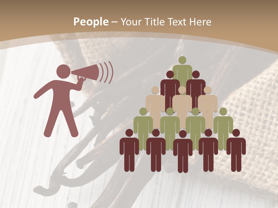 A Bag Of Vanilla Beans On A White Table PowerPoint Template