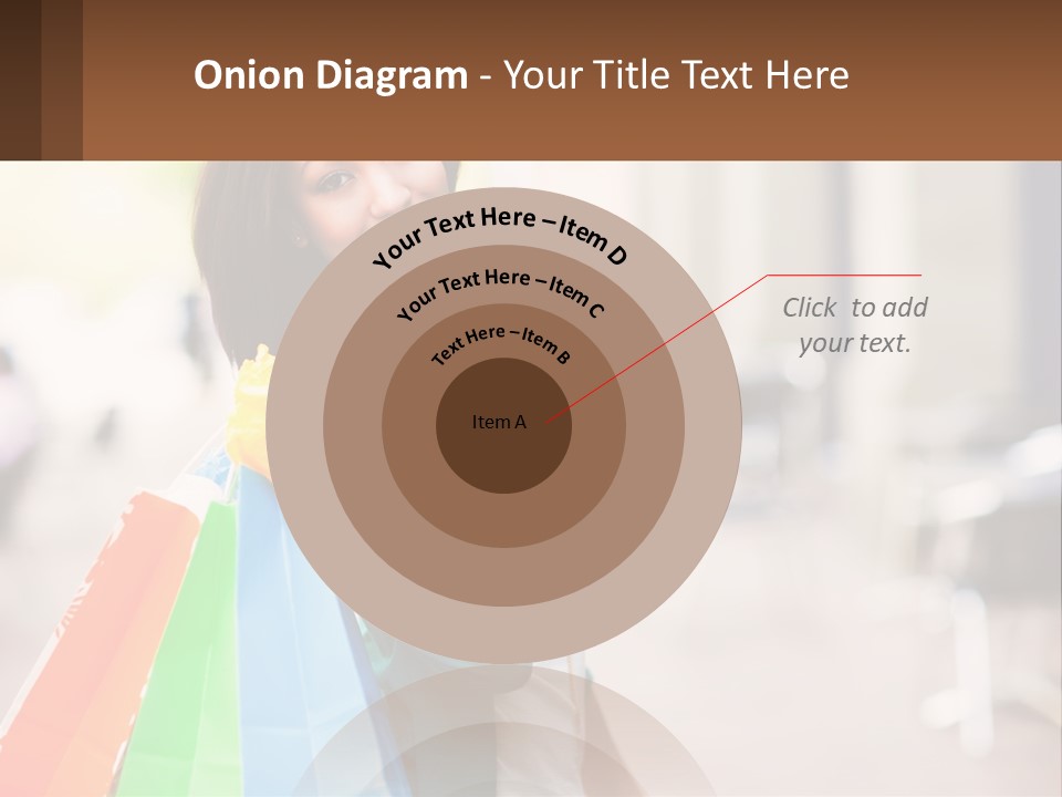 A Beautiful Woman Holding Shopping Bags In Her Hands PowerPoint Template