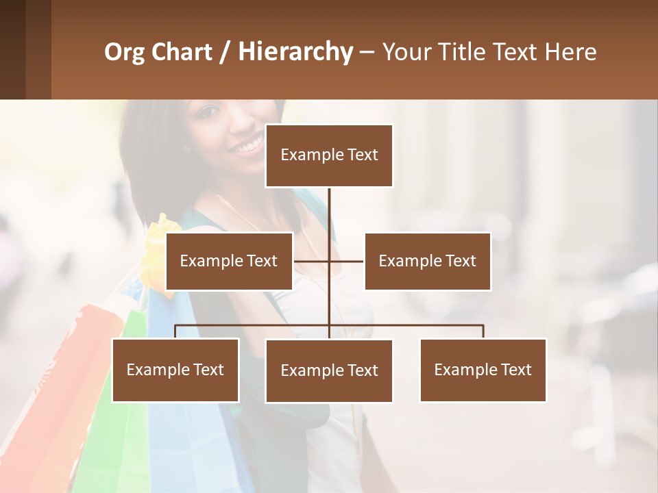 A Beautiful Woman Holding Shopping Bags In Her Hands PowerPoint Template