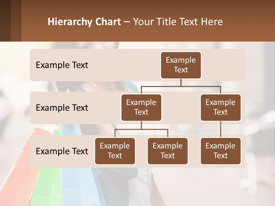 A Beautiful Woman Holding Shopping Bags In Her Hands PowerPoint Template