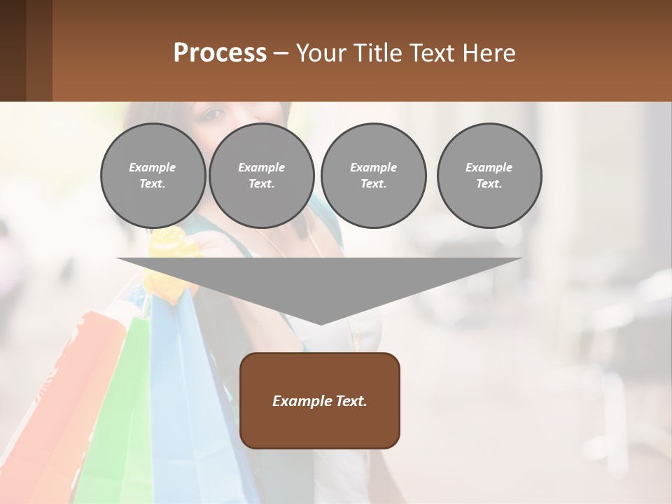 A Beautiful Woman Holding Shopping Bags In Her Hands PowerPoint Template